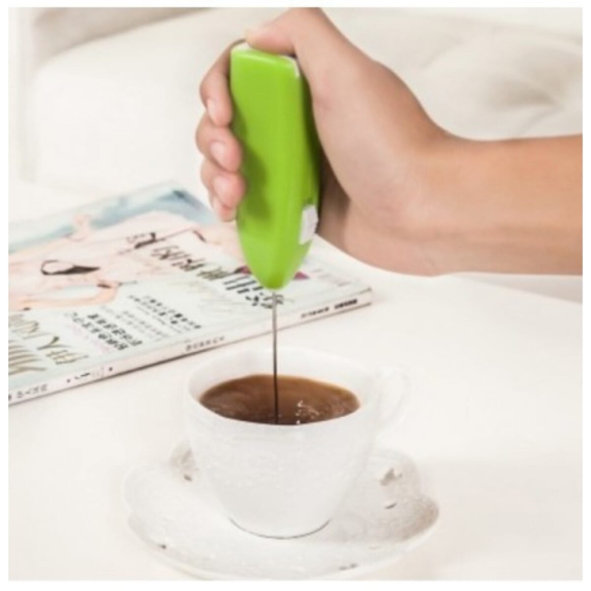 New Fashion Electric Coffee Whisk Coffee Frother With Two Battery By Asmita Trading