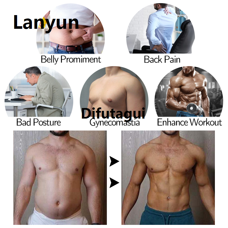 Difutagui [p1589p] Mens Slimming Body Shaper Chest Compression Shirt Gynecomastia Sales Original promotion Moobs Undershirt Waist Trainer Belly Sweat Vest Workout Tank Tops
