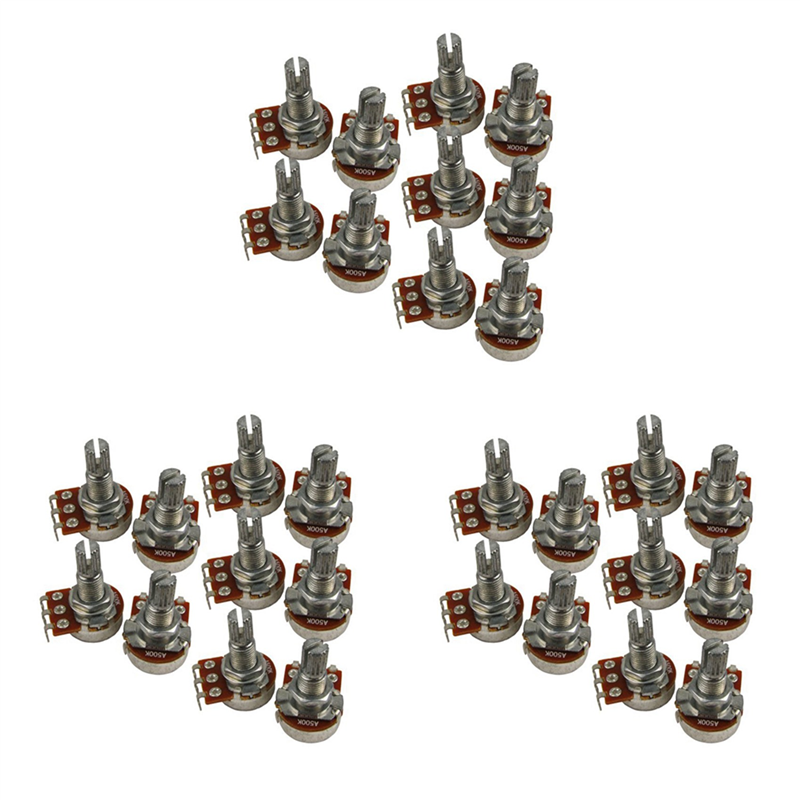 Guitar Small Size Pots A500K Potentiometers for Guitar Bass Parts (Pack of 50)