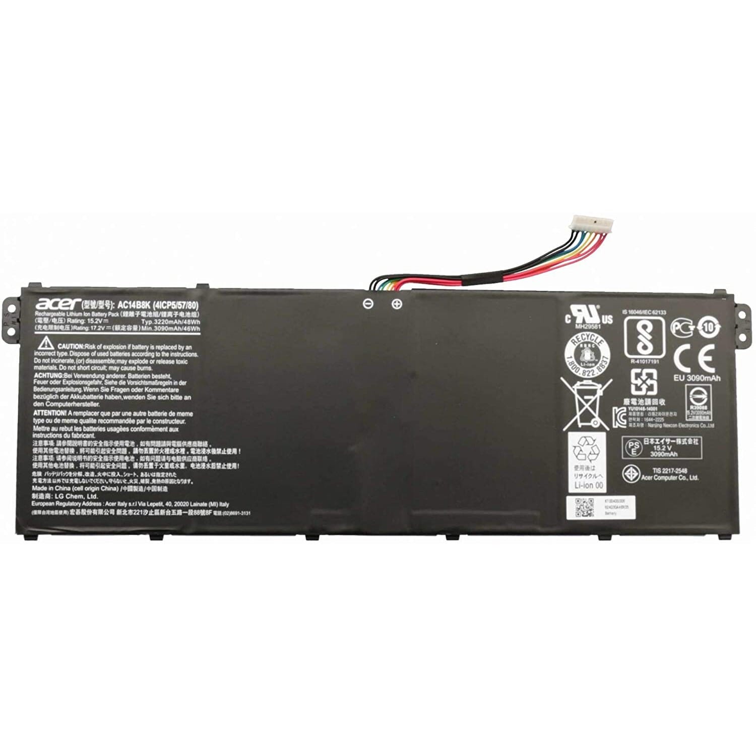Acer Ac14b8k Origional Laptop Battery For Aspire A515-41G A515-55 A515-55G A615-51 A615-51G A715-71G A715-72G A717-38F Series