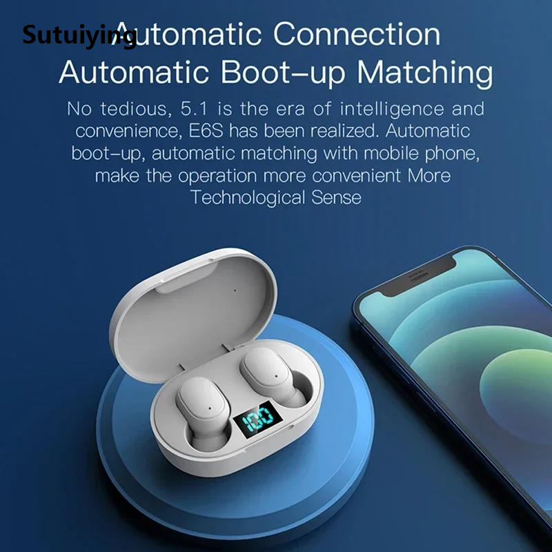 Sutuiying Magnetic Neckband Headphones Wireless Bluetooth 5.2 Earphones Sales promotion LED Display Headset Sport Noise Cancel Earbuds with Mic