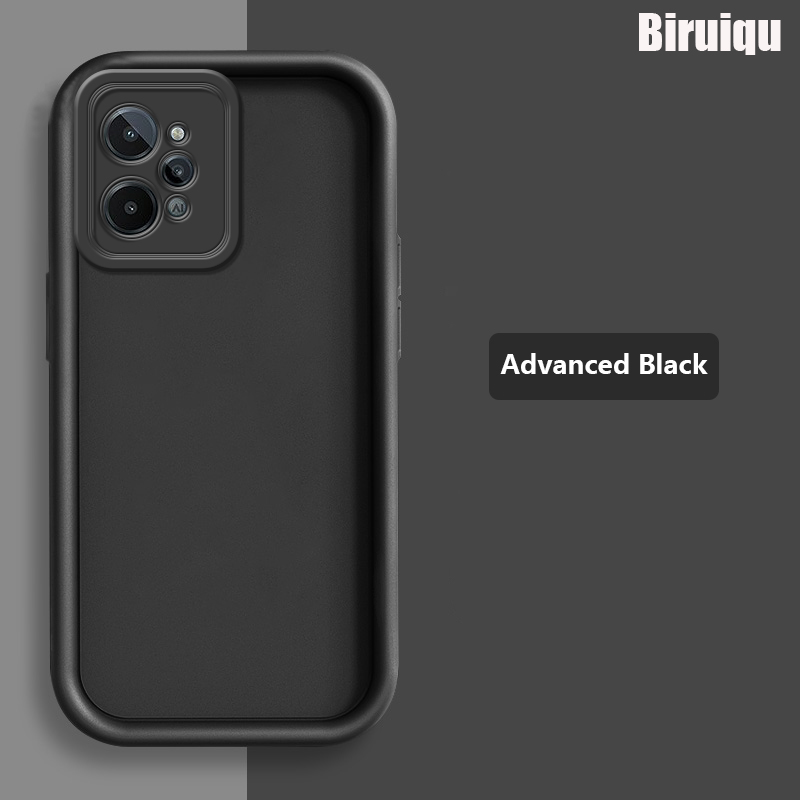 Biruiqu For Realme C31 New Angel Eye Step Lens Full Pack Thickened Anti Drop Silicone Protective Cover