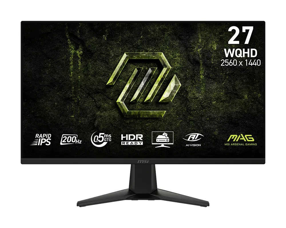 MSI MAG 275QF E20 27-inch WQHD Gaming Monitor 2560 x 1440 Rapid IPS Panel, 200Hz Refresh Rate, and a 0.5ms (GtG, Min.) Response Time - image 1