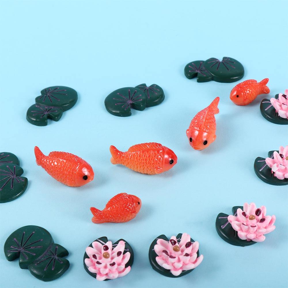 Cute Creative 's Gifts DIY Accessories Red Fish Aquarium Ornament Goldfish Figurine Fish Decor Resin Crafts Pond Scene Miniature