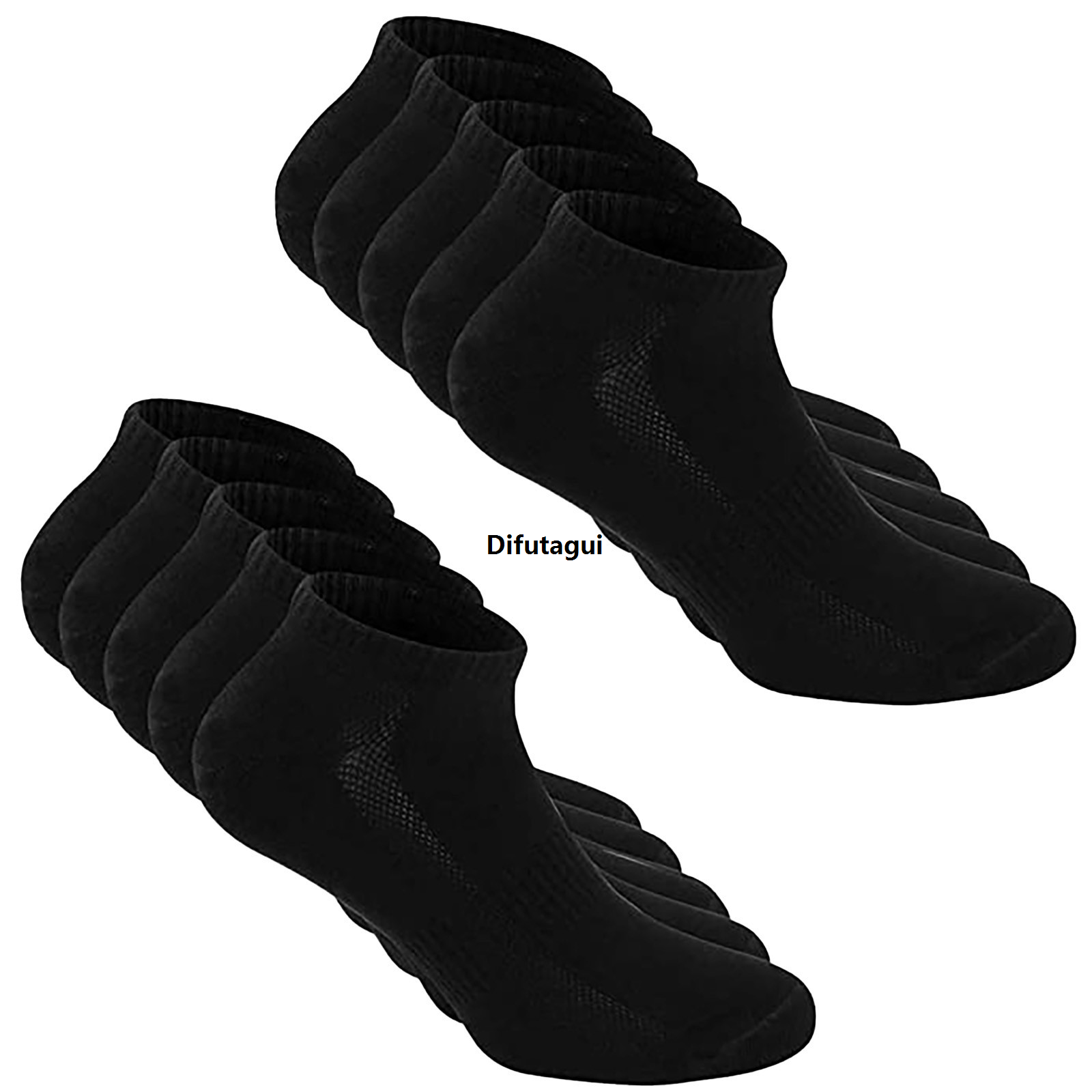 Difutagui Portable , Women's Men's, Double, Sports Luxury Socks 5, Half Socks Short, Breathable