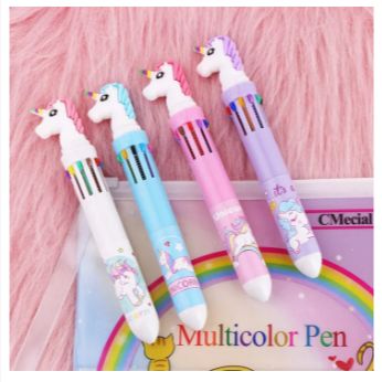Unicorn 6 in1 Retractable Roller Multicolor Ball Pen (1 Piece) | Cute Unicorn Design 6 In 1 Ball Pen - 1 Pcs