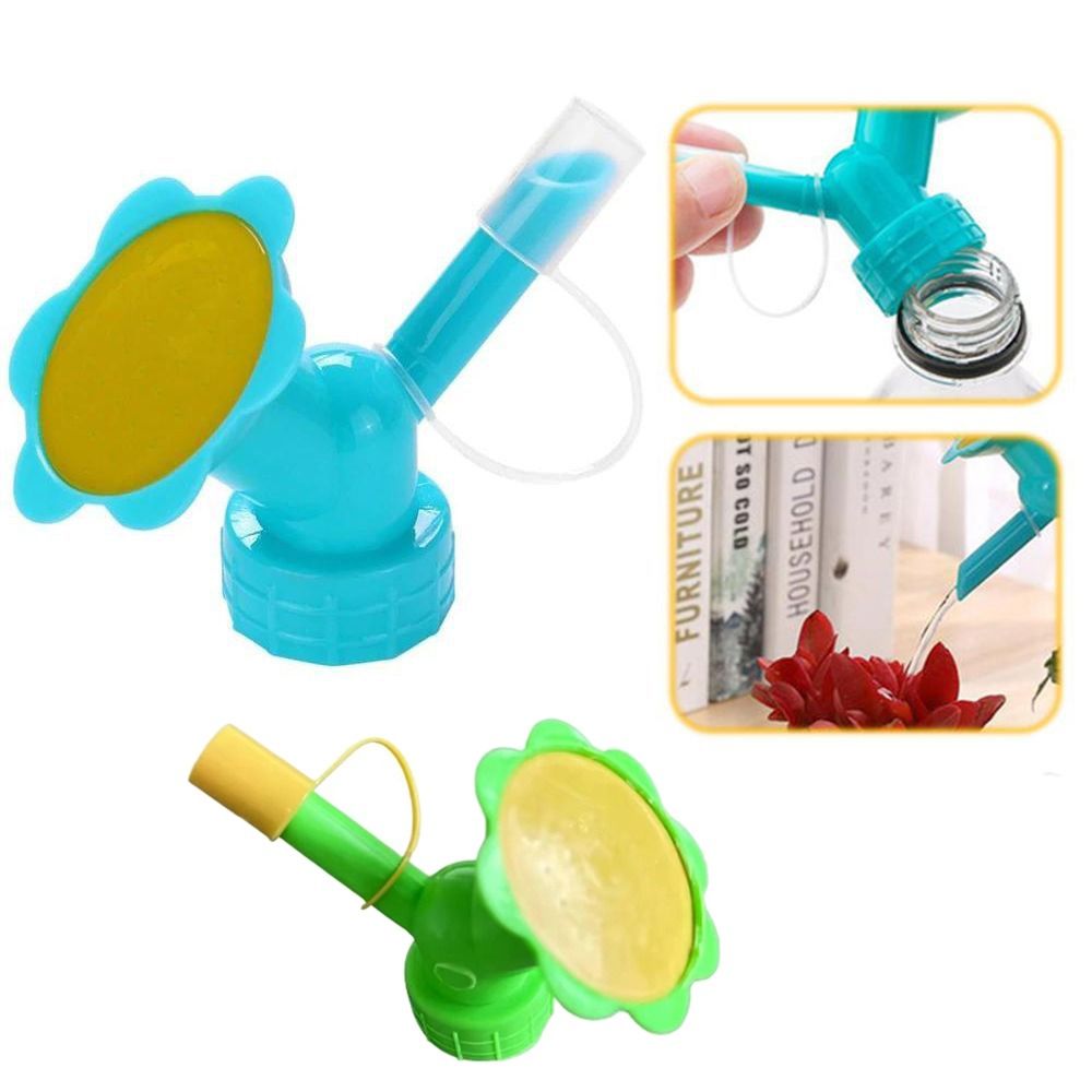 DIY 2 In 1 Bottle Cap Sprinker Double Head Plastic Watering Nozzle Automatic Watering Water Sprinkler Seedling Plant