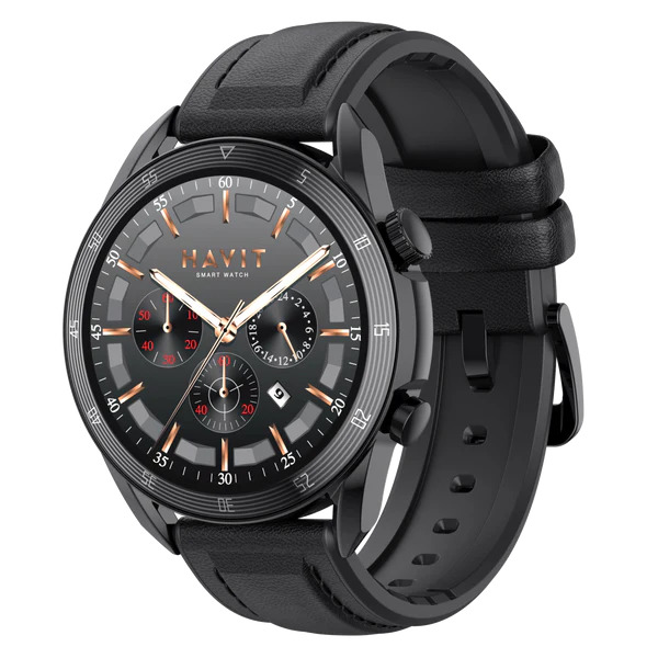 HAVIT M9030 PRO | Smart Life | Smart Watch | 1.43" AMOLED Display | IP68 Waterproof | Heart Rate Monitor | Fitness Tracker | 100+ Sports modes | Wireless Calling | Bluetooth Calling | Touch Screen | 1 Year Warranty | Black | Watch