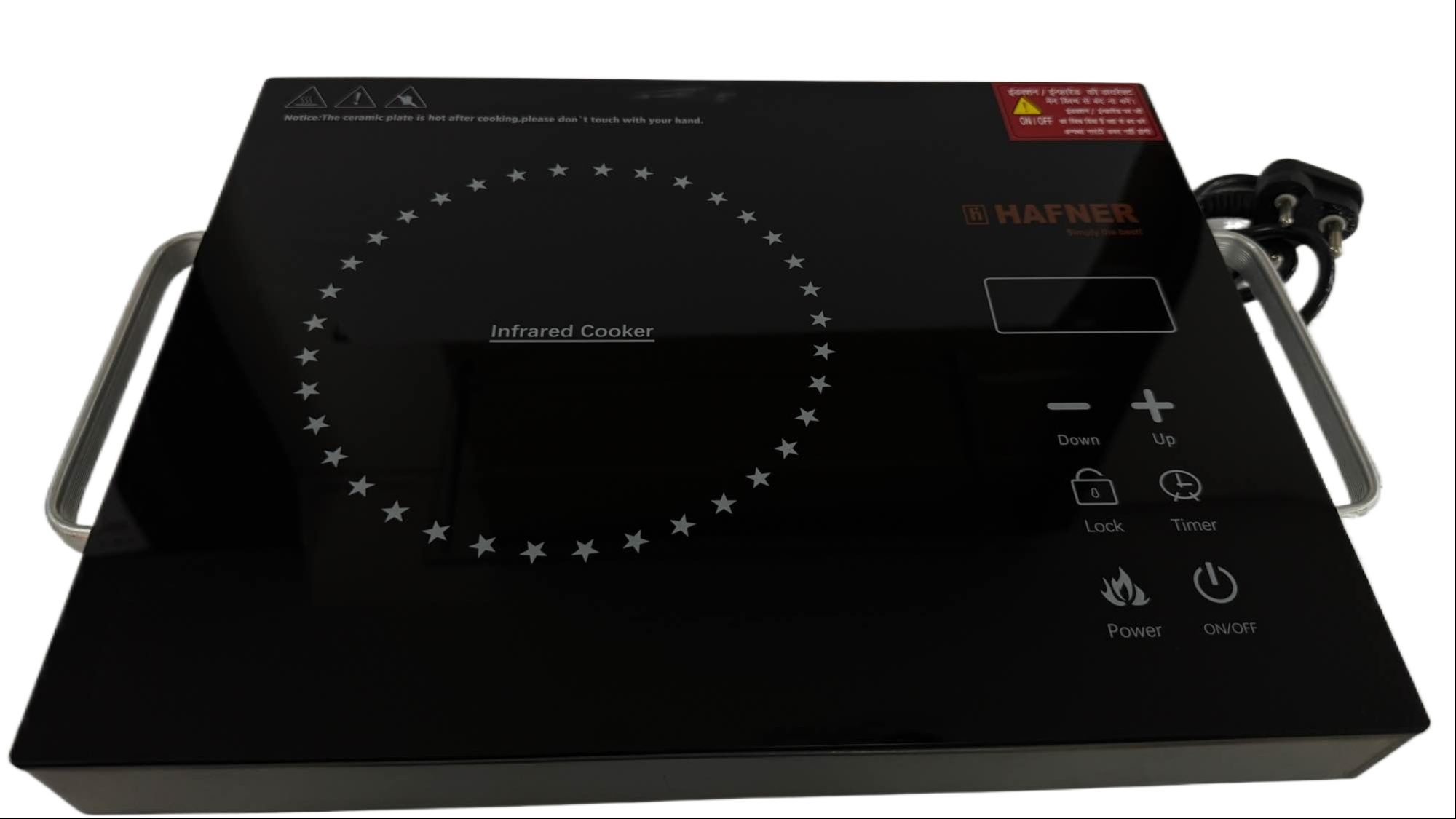 Hafner Infrared Shine W98/ 2000W , Touch Control , 5 Cooking Function , Easy TO Use