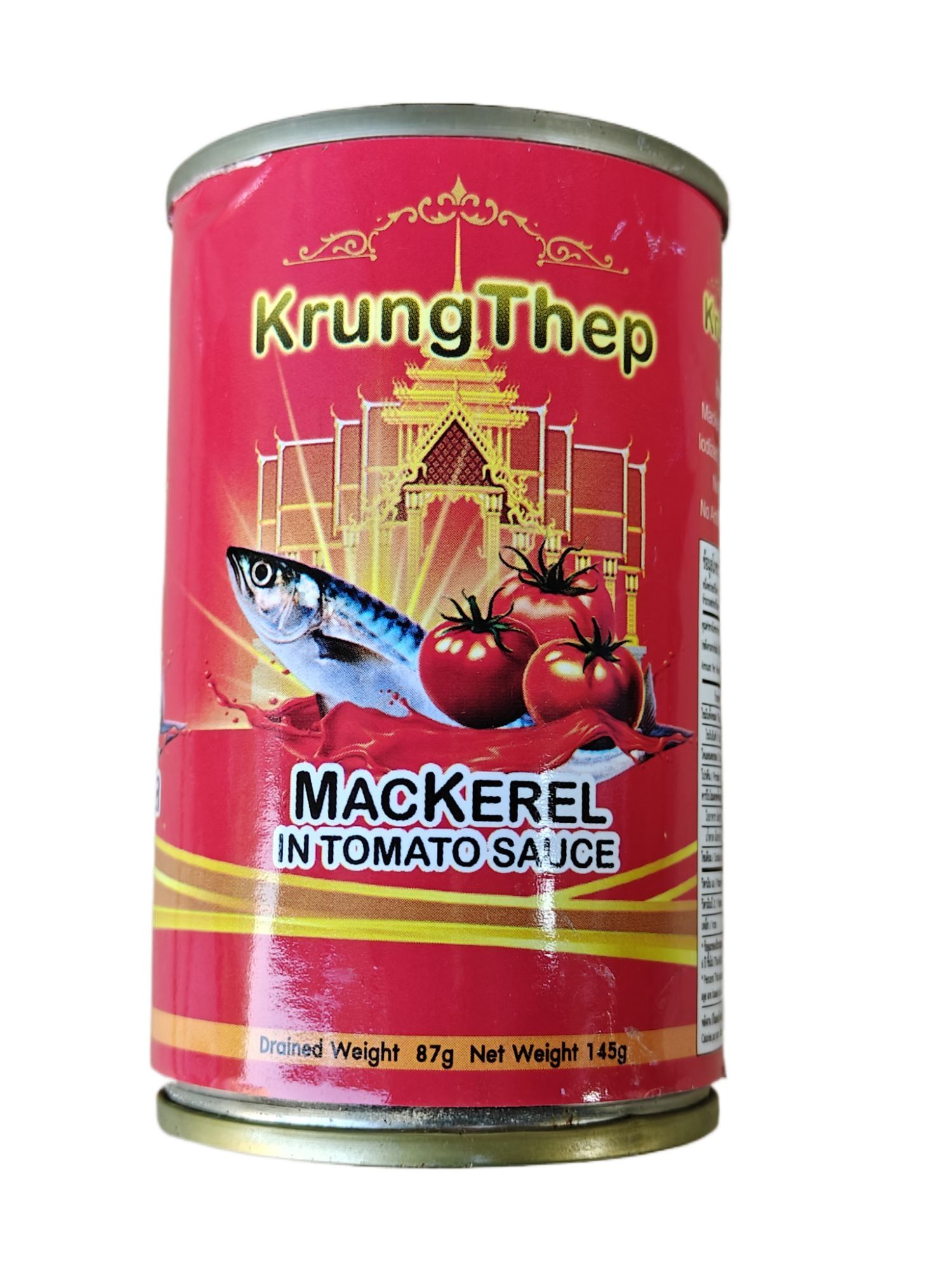 KrungThep Mackerel in Tomato Sauces 145 Gm (Pack of 3/6/9/12)