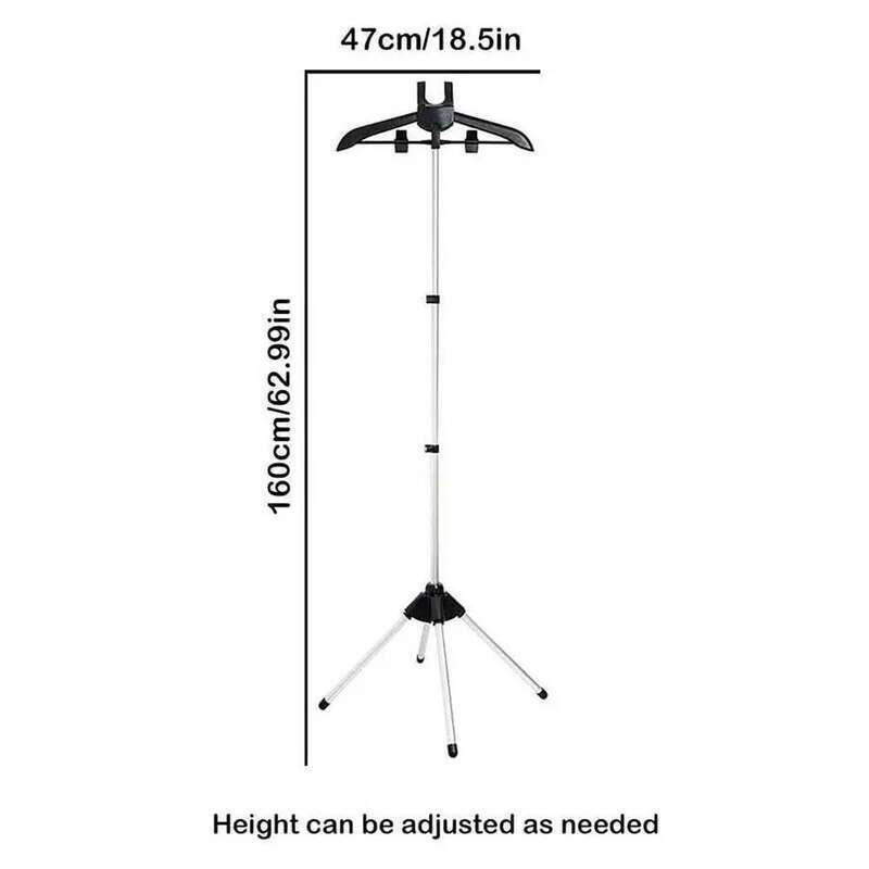 Stand Telescopic Steamer Rack Height Adjustable Foldable Standing Garment Hanger for Steaming Clothes