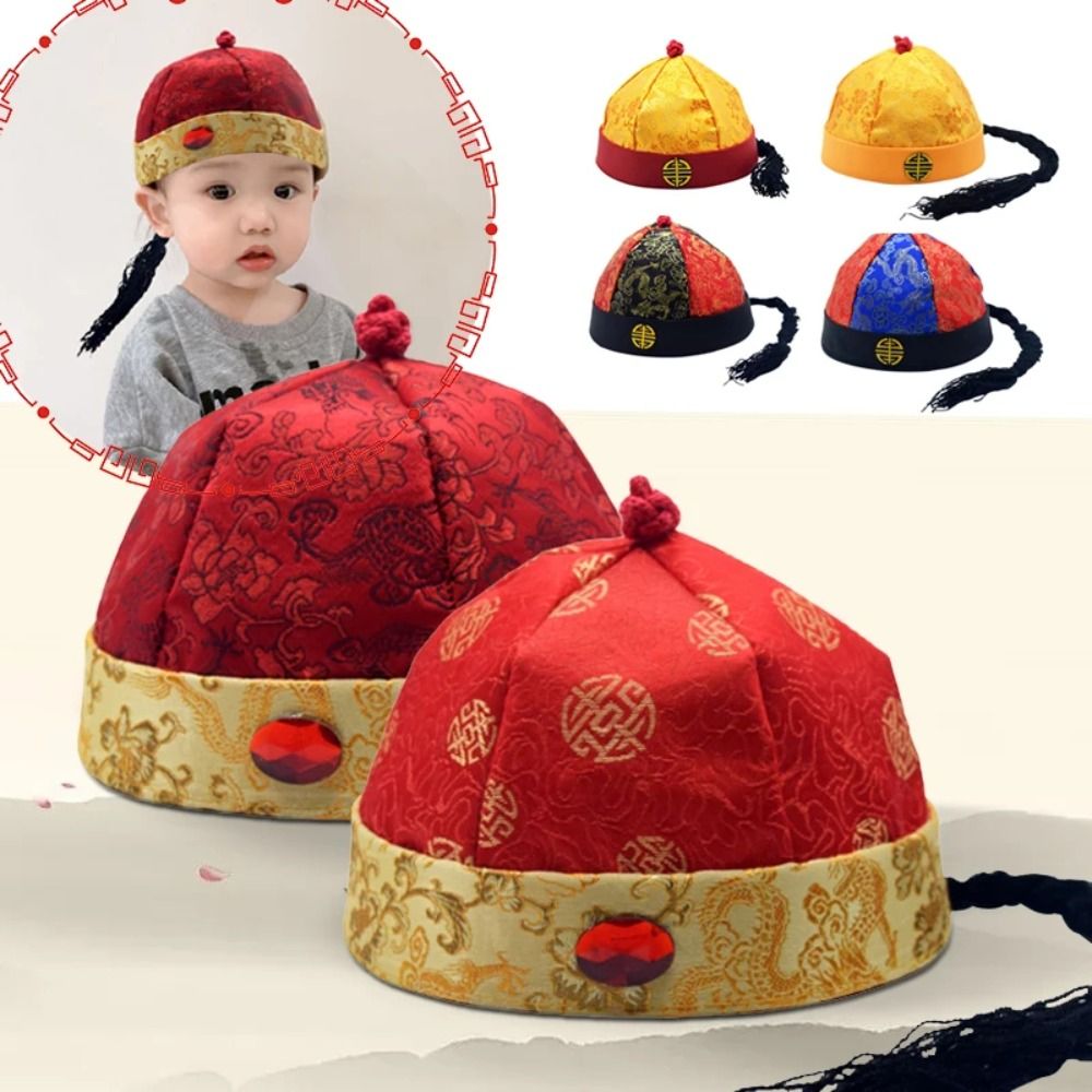 New Traditional Dynasty Ancient Chinese Hat Vintage Headwear Cosplay Beijing Opera Costume Cap Child Tang Suit Accessories Chinese Palace Prince Hat