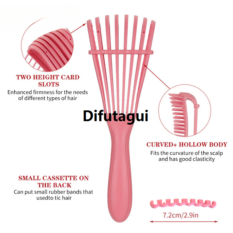 Difutagui The shape of the arc is large, and, straightening, smoothing, shampooing, Affordable comb octal ribbing in the women's curly shape has.
