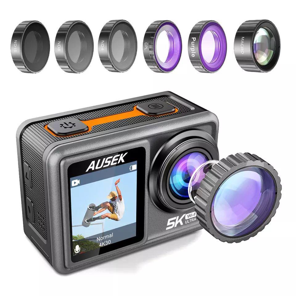 Ultra Hd Action Camera 5K+ 30Mp With Eis 100Ft Underwater Waterproof Cam Remote Sports Camcorder