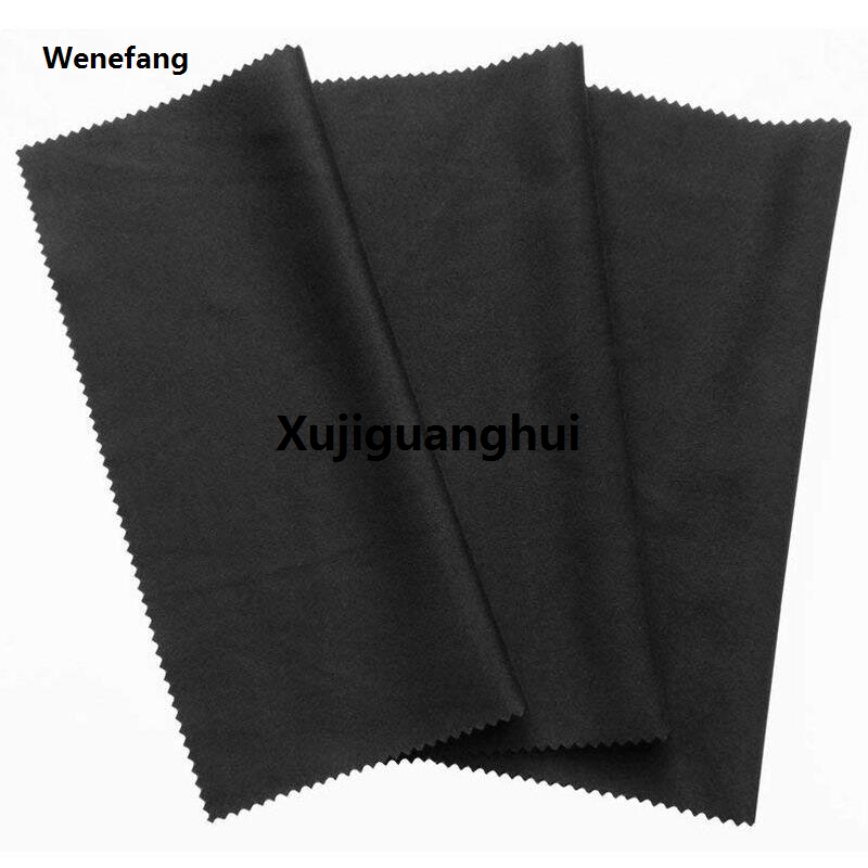 Xujiguanghui Wenefang 3X Microfiber Cleaning Cloth 20X19cm, Black Cleaning Cloths, Touchscreen, Smartphone Display, Glasses, Laptop, Lens, Screen LED