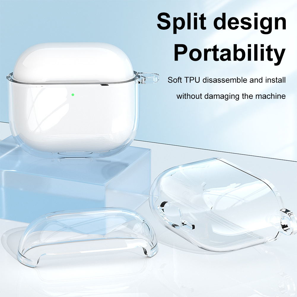 Sales promotion Transparent Protective Case Cover Shockproof TPU Soft Skin Case Cover Anti-fall Protective Cover Skin for Apple Airpods 4 2024