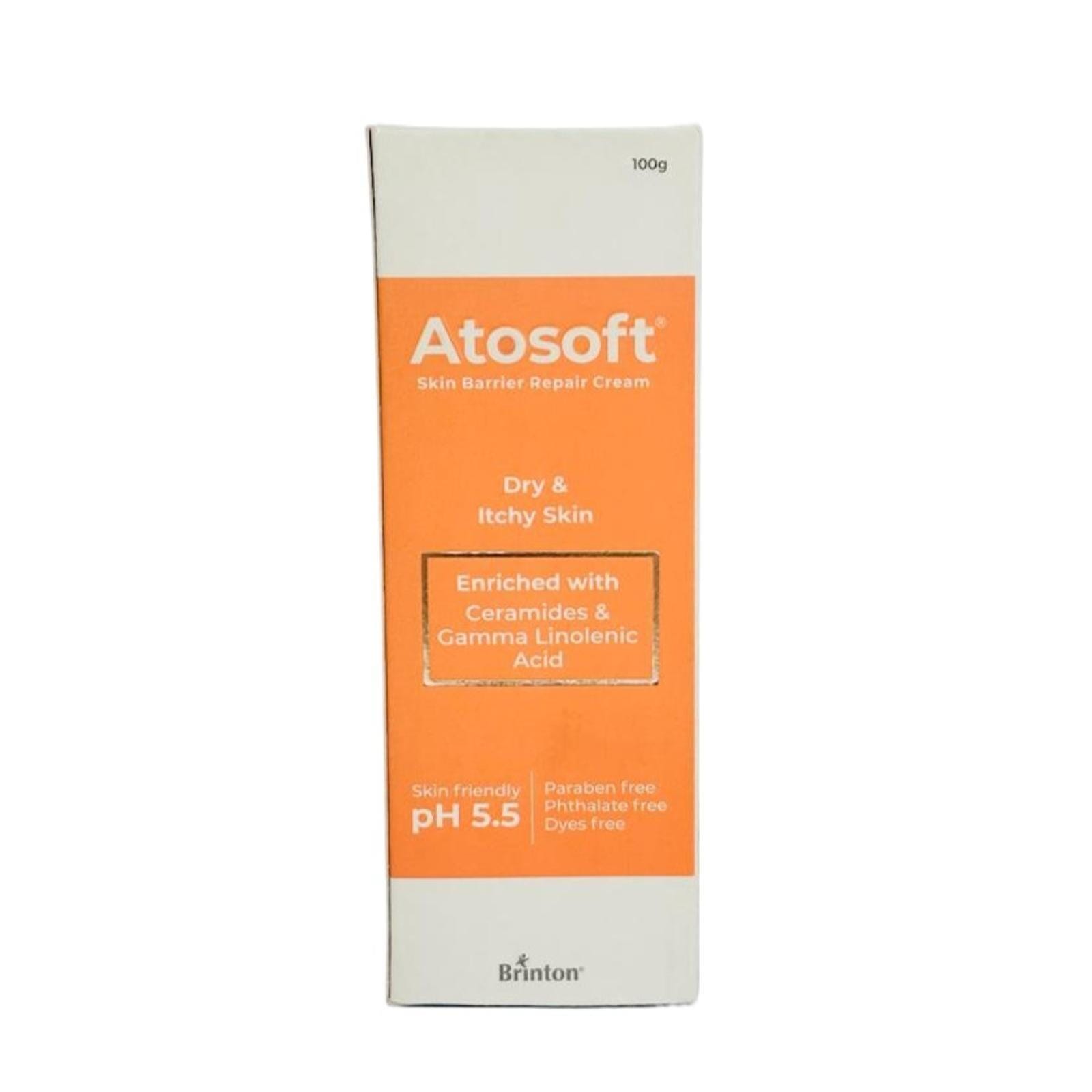 Atosoft Cream For Dry & Itchy Skin Of Baby, Intensive Moisturizing & Nourishing Ph 5.5, Ultra Mild, Paraben-Free, 100Gm