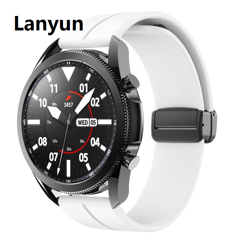 Lanyun 20mm 22mm Magnetic Folding Buckle Strap for Samsung Galaxy Watch 2025 7/6/5 Band Replaceable Bracelet for Xiaomi Amazfit Huawei Watch
