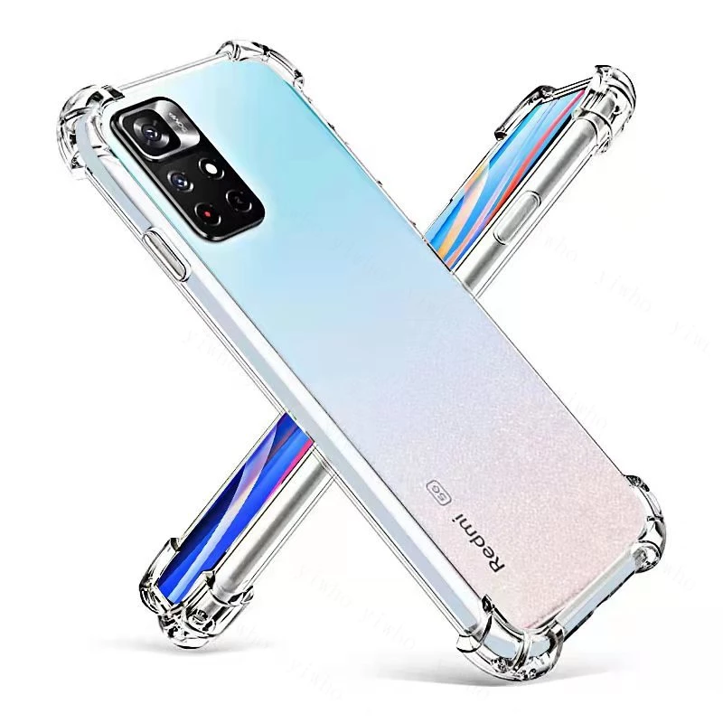Redmi 10 Prime Soft Silicone TPU Transparent case with Side Drop Protection