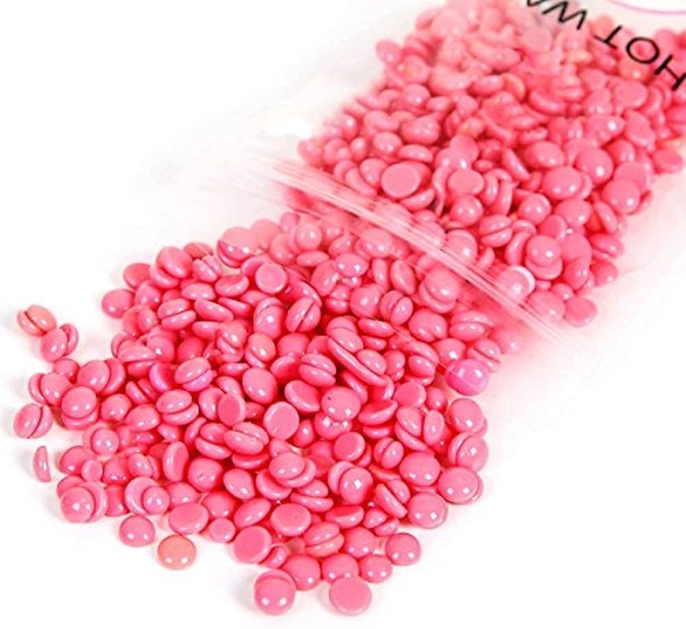 Hard Wax Beans for Painless Hair Removal, Brazilian Waxing for Face, Eyebrow, Back, Chest, Bikini Areas, Legs At Home - 100gm