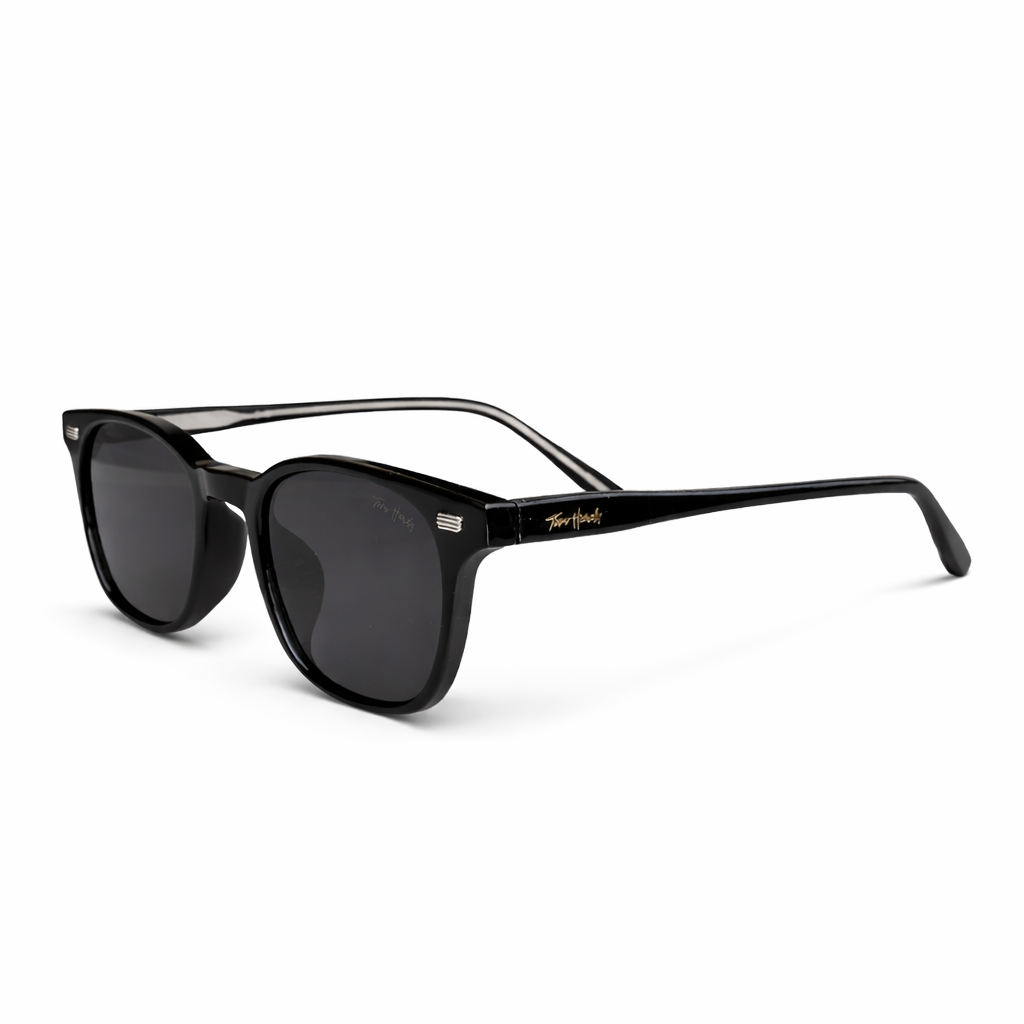 Premium Black Round Sunglasses for Men & Women | UV Protection | Stylish Modern Frame | Lightweight Designer Shades