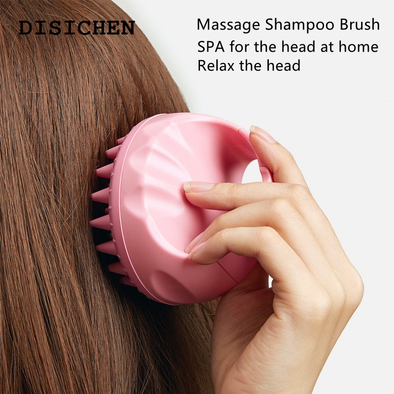 DISICHEN Affordable 1PC Soft Silicone Massage Bath Shampoo Brush Multi-functional Hair Care Comb Head Massage Scalp Cleaning Tool