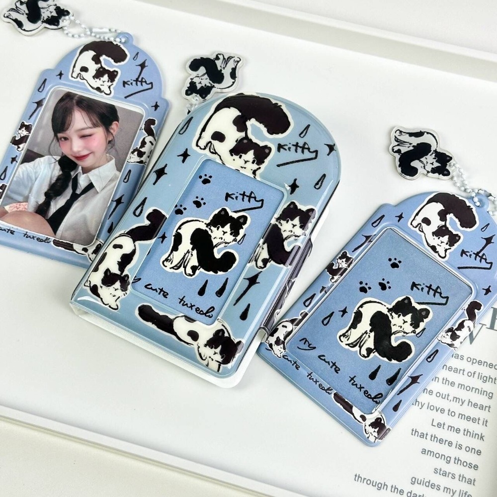 New Cat Print Cute Card Bag PU Multi Card Sleeve Card Wallet