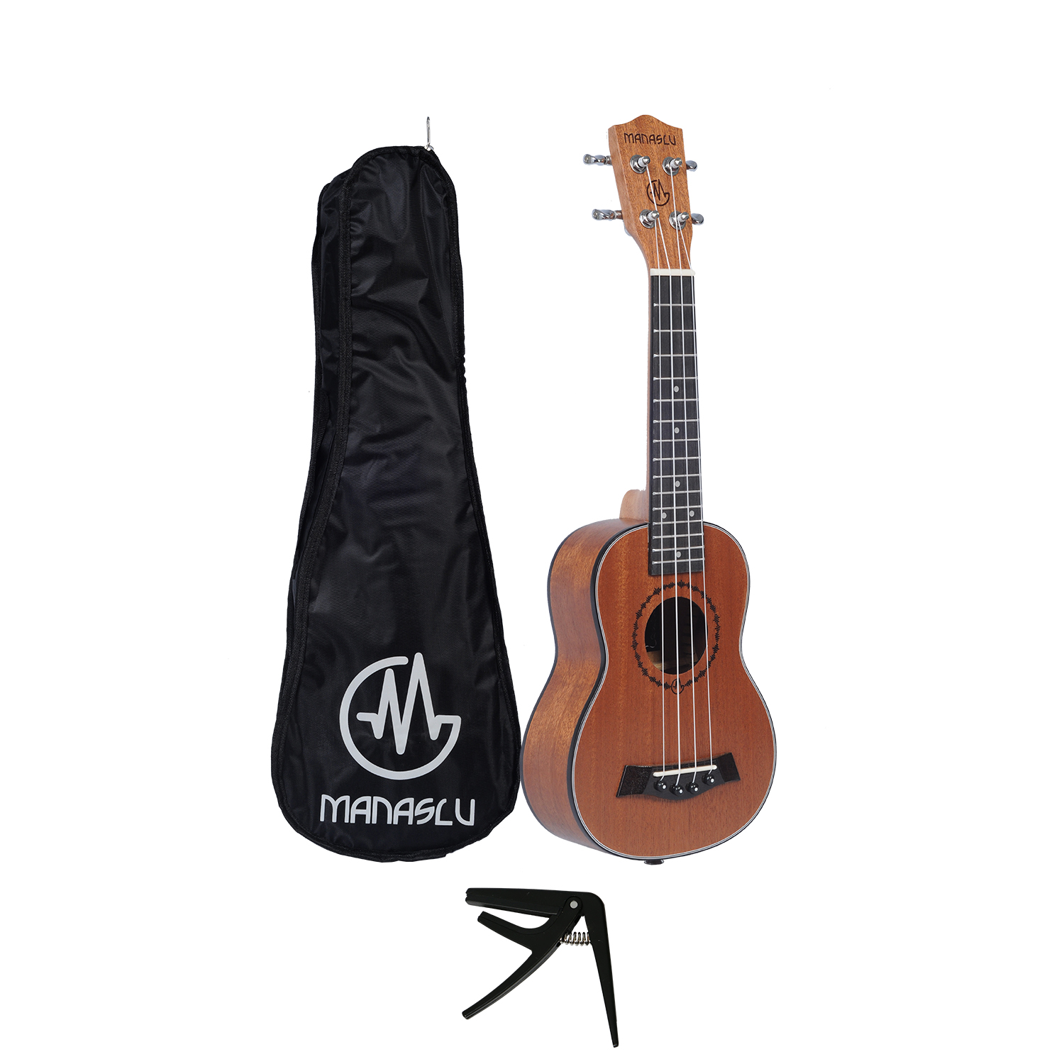 Manaslu MUS 21inch Soprano Ukulele with Bag | Manaslu Ukulele With Die Cast Closed Tuning Key