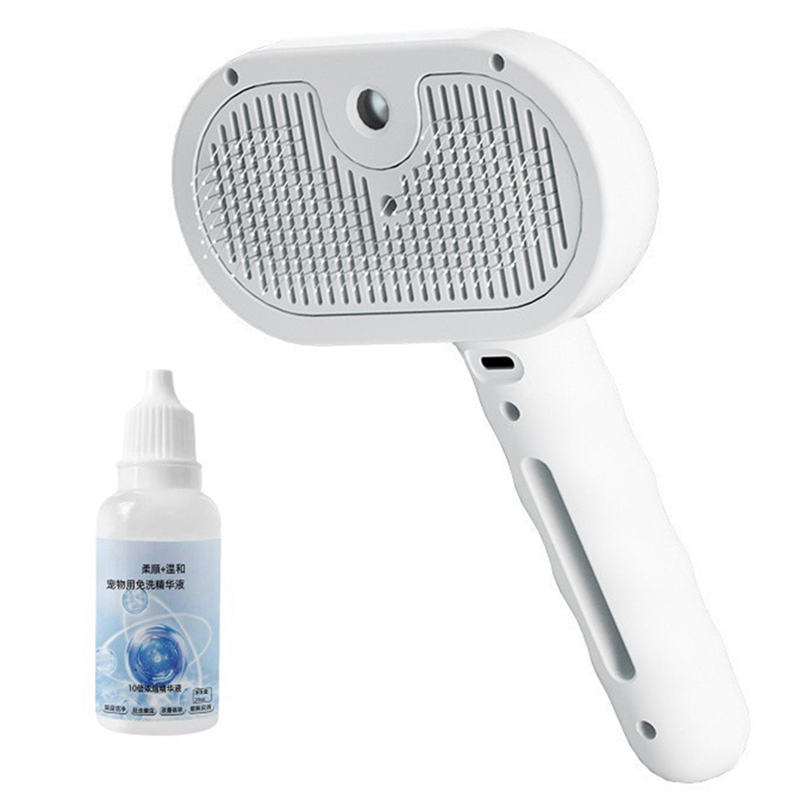 Kqueebee Steam Cat Brush Pet Grooming Comb Removing Loose Hair Hair Steam Styling Accessories for Dogs and Cats White