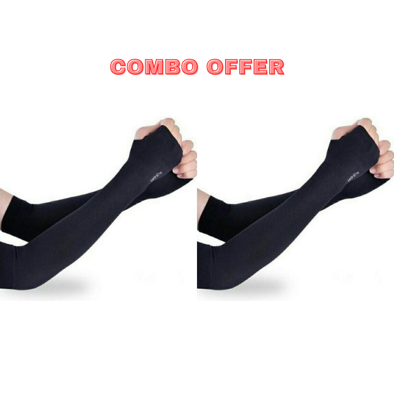 Combo of 2 Pair Of Anti Uv Arm Sleeves