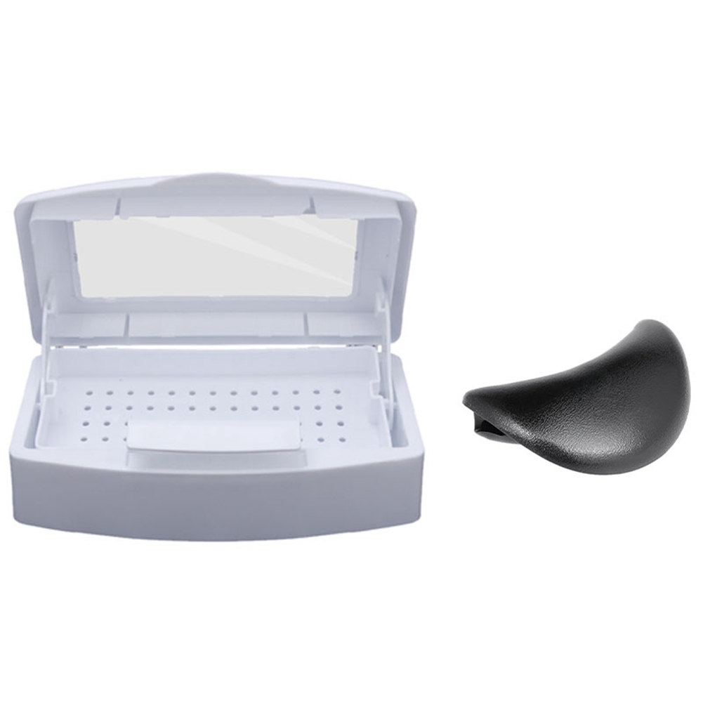 fasdaga 1 Pcs Nail Sterilizer Tray Disinfection Pedicure Manicure Box Tool & 1 Pcs Hair Spa Salon Wash Neck Rest Bowl Neck Tools