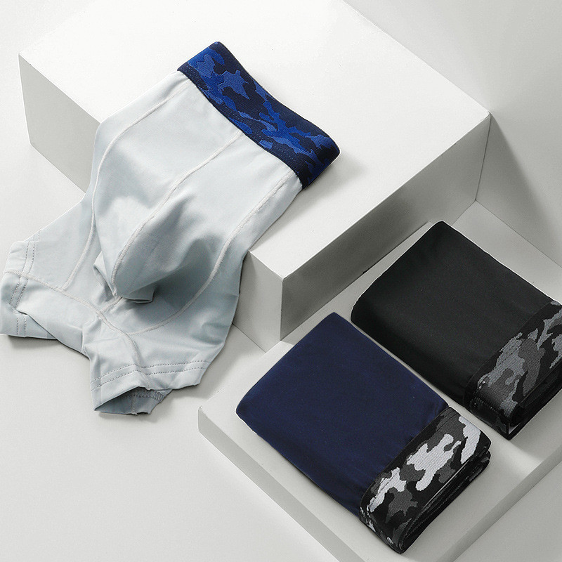 New Style Breathable One-Piece Men's Underwear Ice Silk Seamless Thin Transparent Comfortable Boxer 149