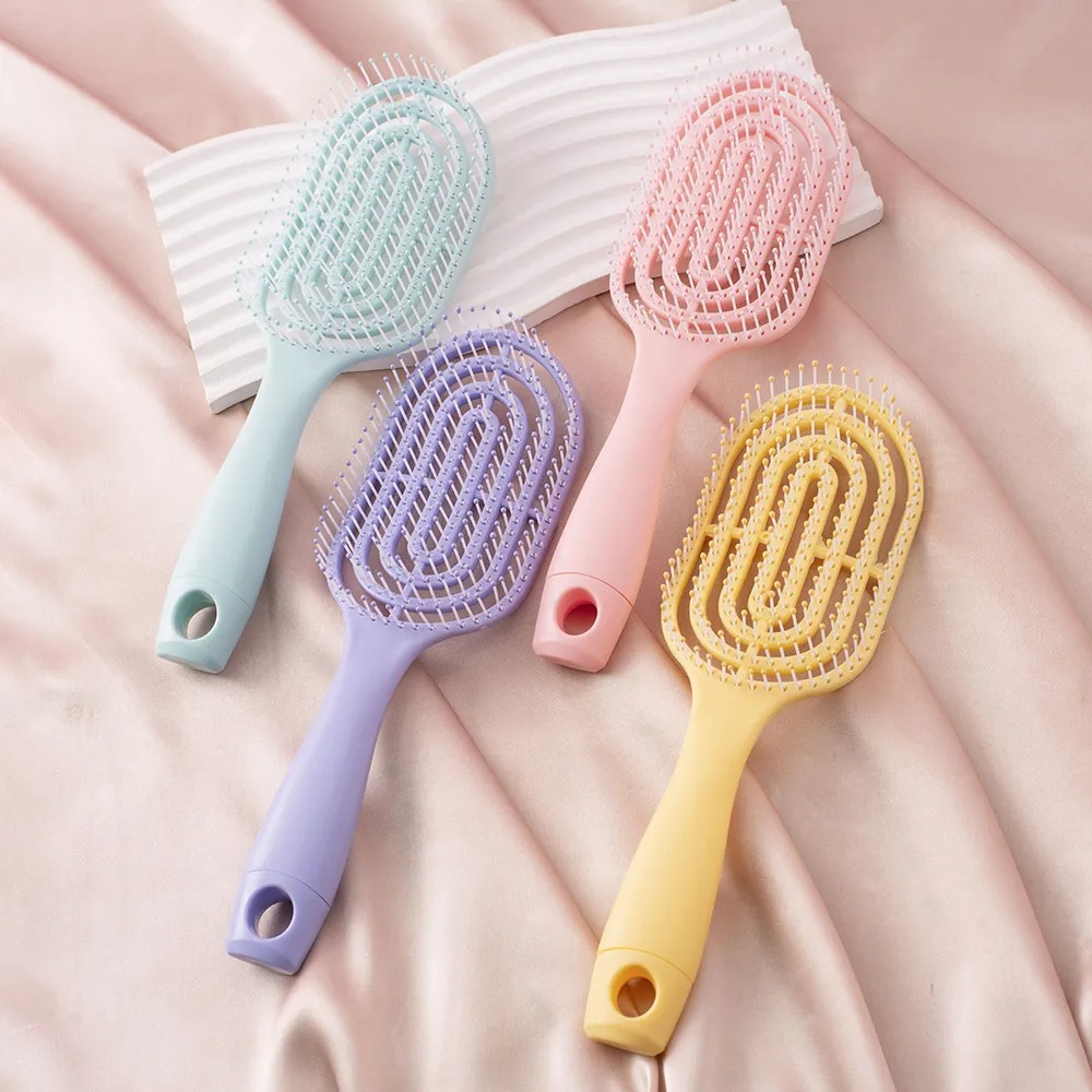 1 Piece Detangling Hair Brush Hollow Out Massage Combs Smooth And Manageable Hair Comb For All Hair Types