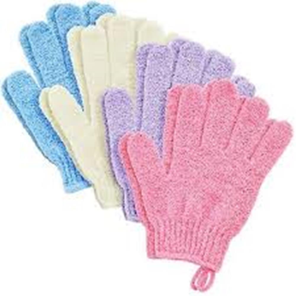 1 Piece Scrub Gloves - Washable Exfoliating Shower Mitts For Face and Body For Men and Women