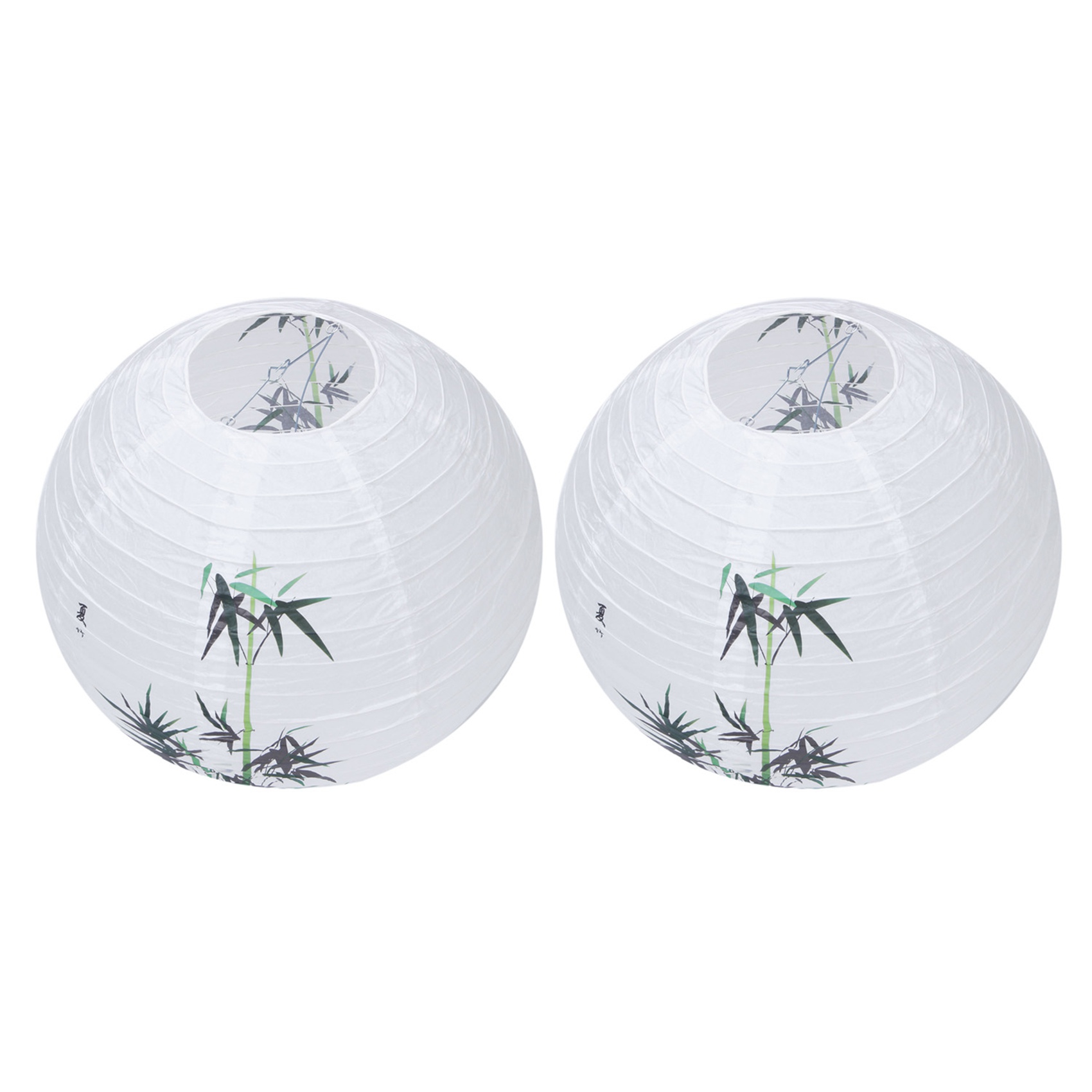 OYPFXMI 2X 40cm Lamp Shade Paper Lantern Oriental Style Light Decoration Chinese Pattern:Bamboo