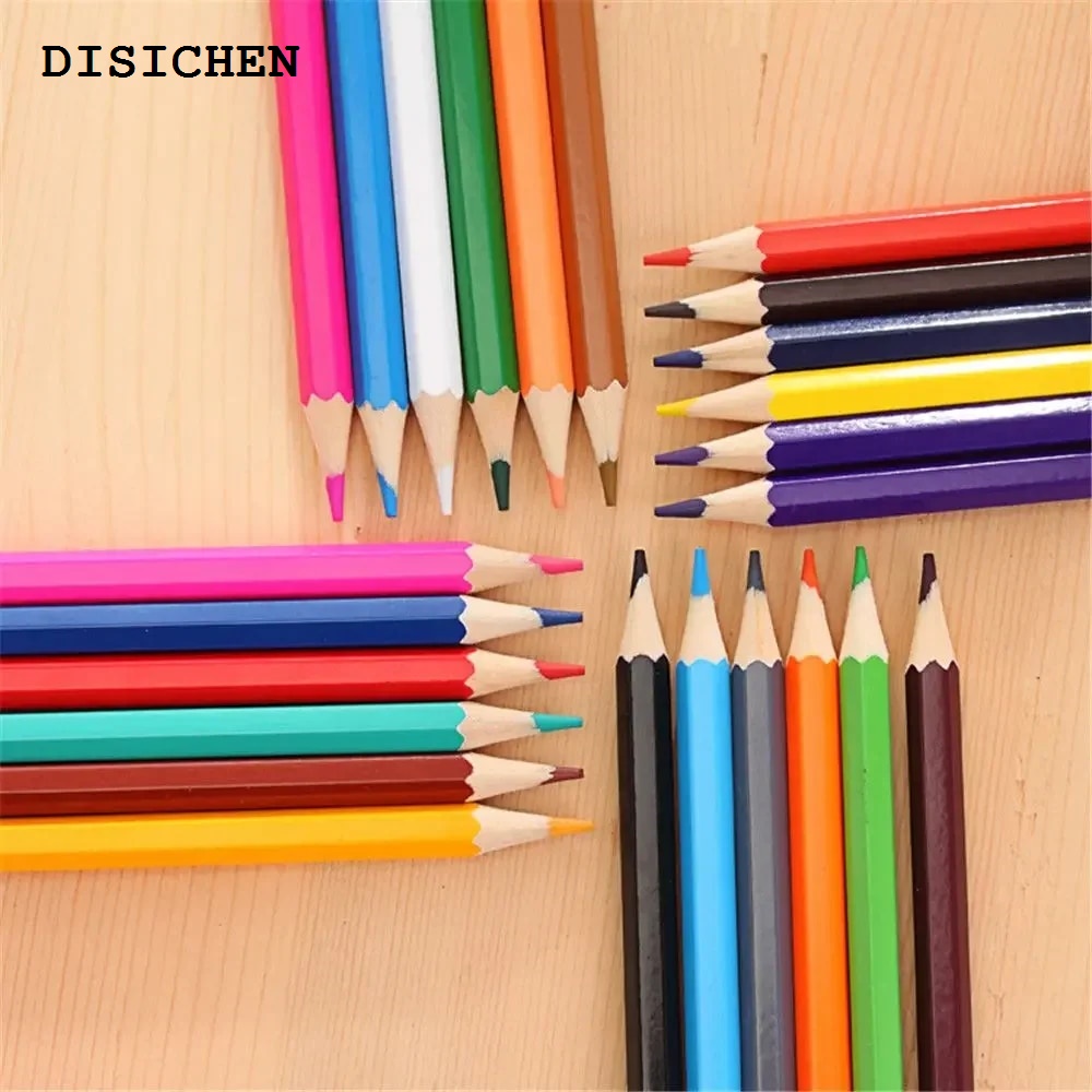 DISICHEN 2025 New 12 Colors Wooden Colored Set Non-toxic HB Standard Drawing Pencil for Students Writing Painting Tool Stationery School Supplies
