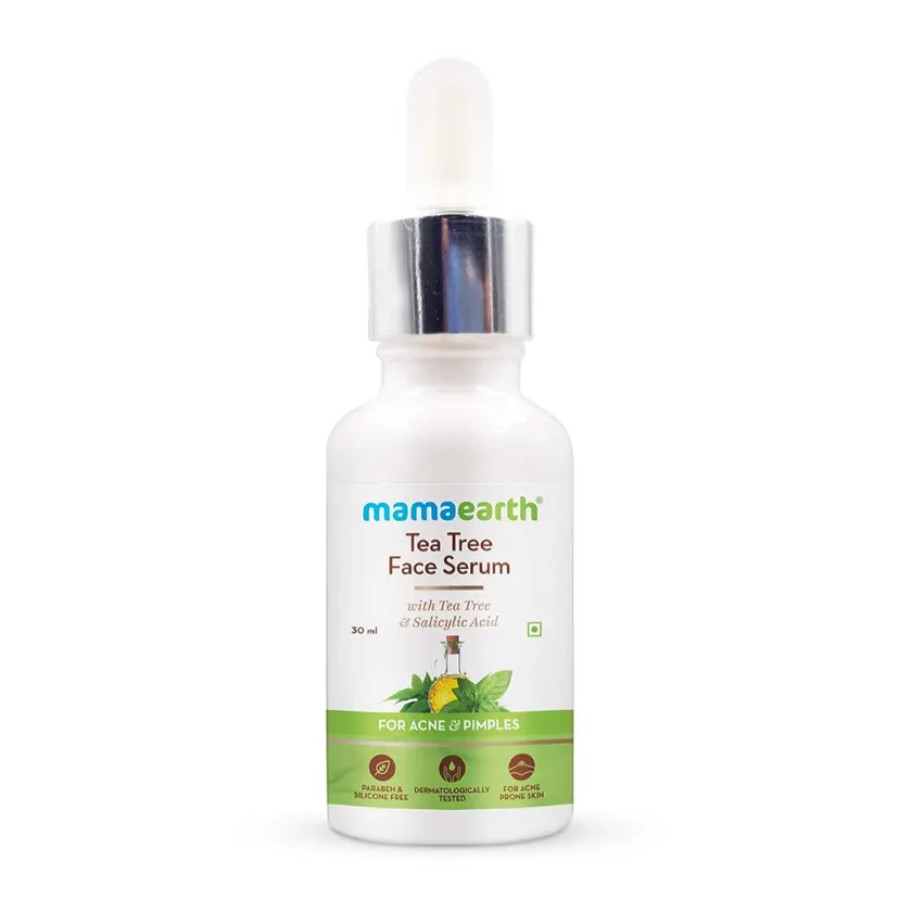 Mamaearth Tea Tree Face Serum For Acne Prone Skin With Tea Tree & Salicylic Acid For Acne & Pimples, 30Ml