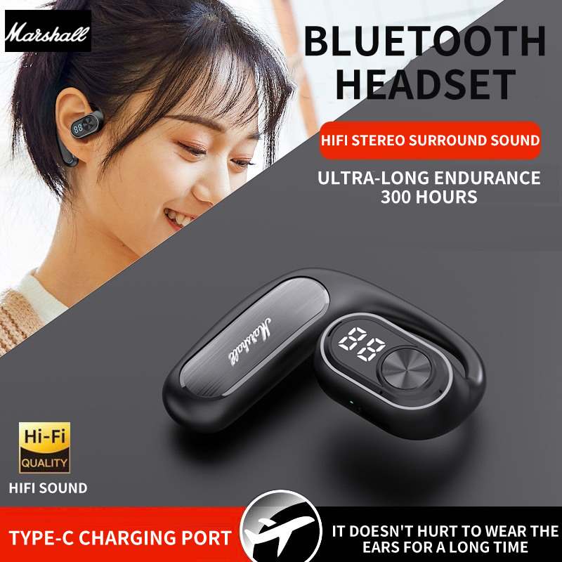 Car Headset with Microphone Drive with LEDMarsha [COD+Original+Stock]ll M36 Wireless Bluetooth Headset Stereo Single Business Overearhook Headset Display Hands-free