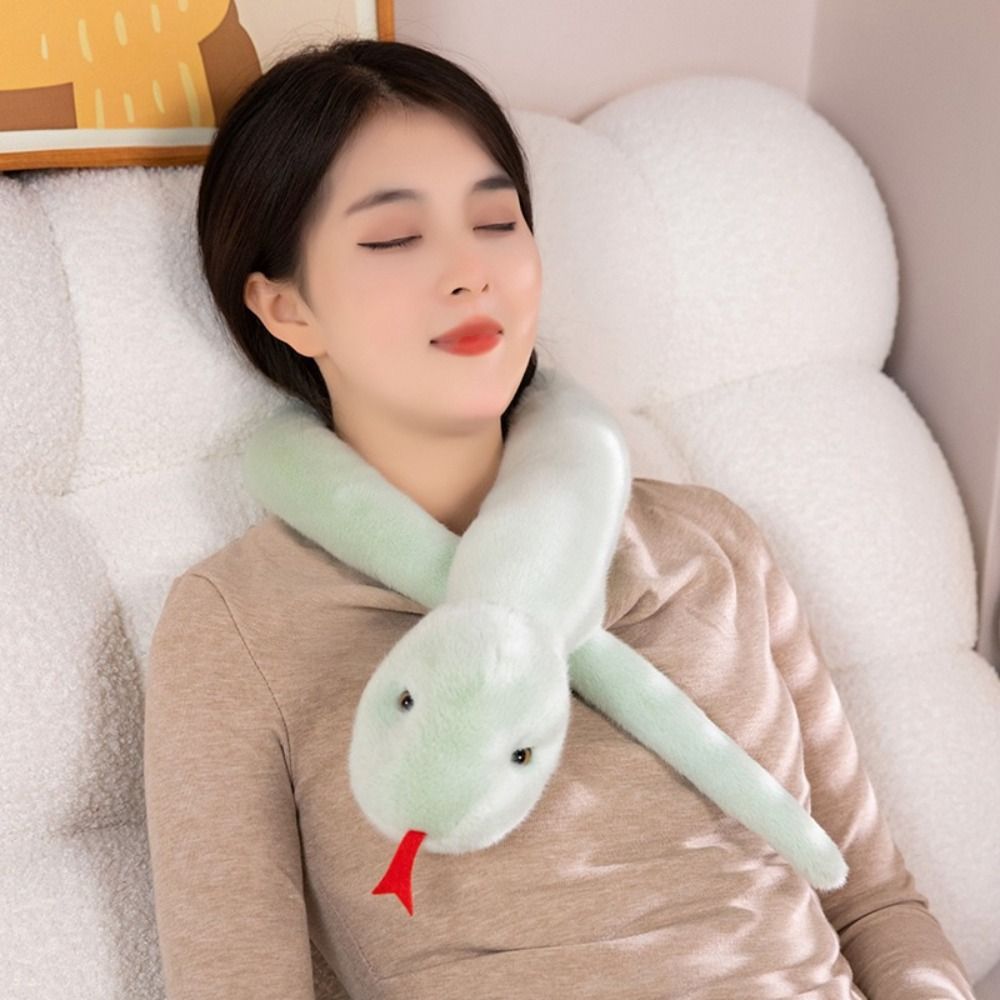 Novelty Plush Year of The Snake Plush Toy Little Snake Wrap Around Arm Snake Stuffed Plush Doll Fluffy Comfort Snake Animal Doll Children Gift