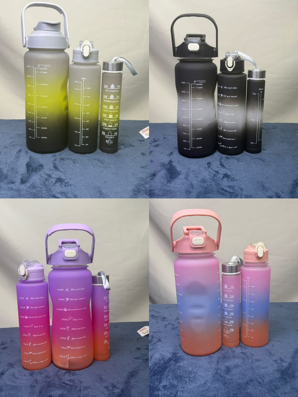 3 in 1 Sports Water Bottle for Gym, Cycling, Hiking & Outdoor Camping