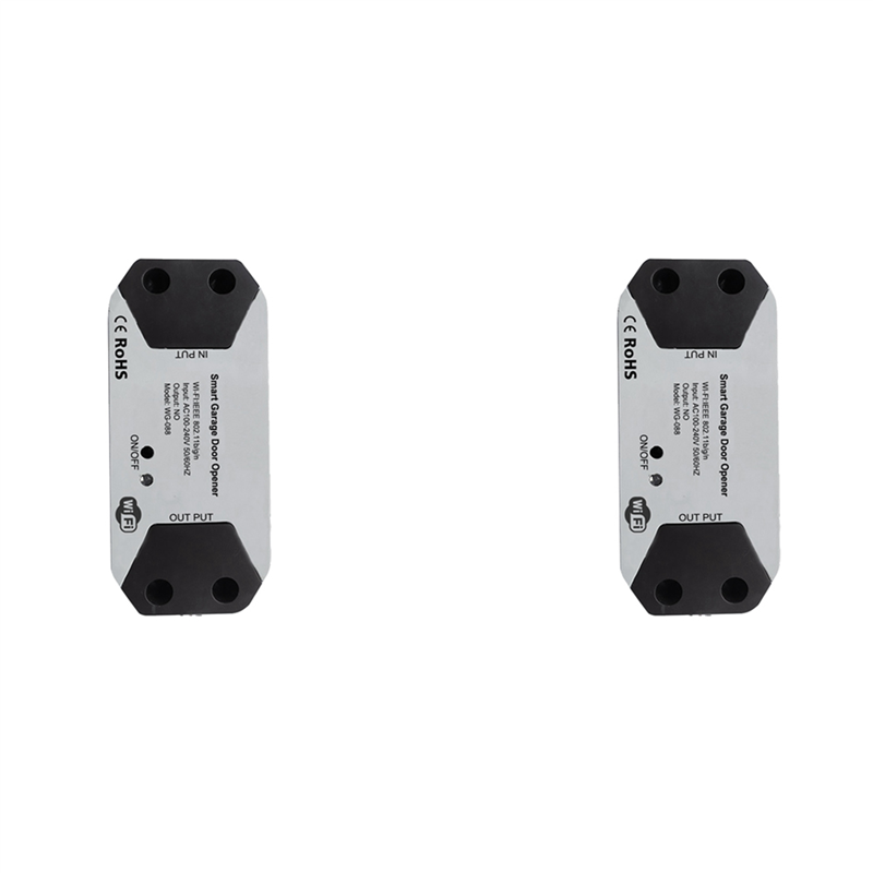 (GGBR) 2X Switch Smart Garage Door Opener Controller Work with Home SmartLife/Tuya APP Control No Hub Require,EU Plug