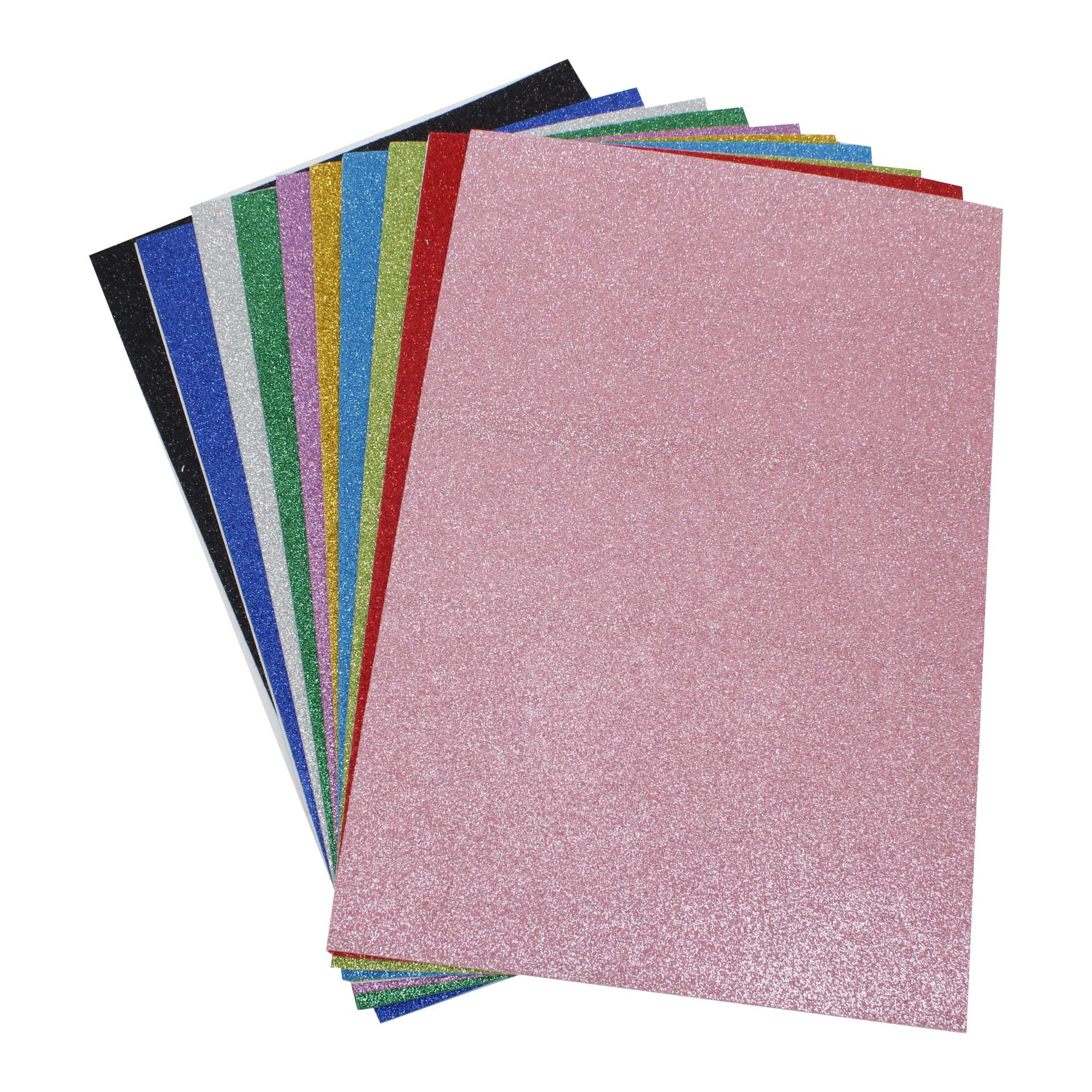Glitter Paper A4 Size 10 Pcs 1 Pkt