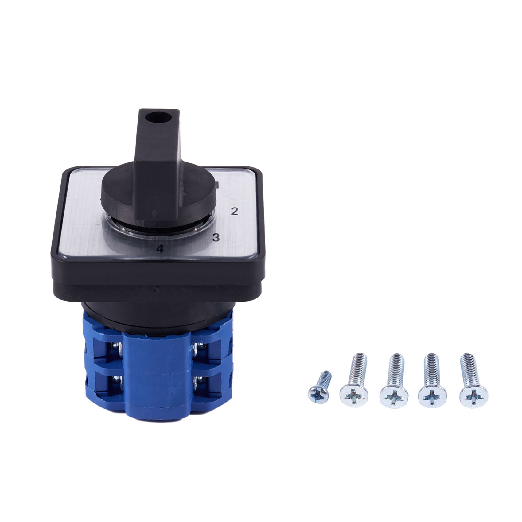 OUMERY 5X 8 Terminals 5 Positions Master Control Rotary Cam Switch 20A Black+Blue