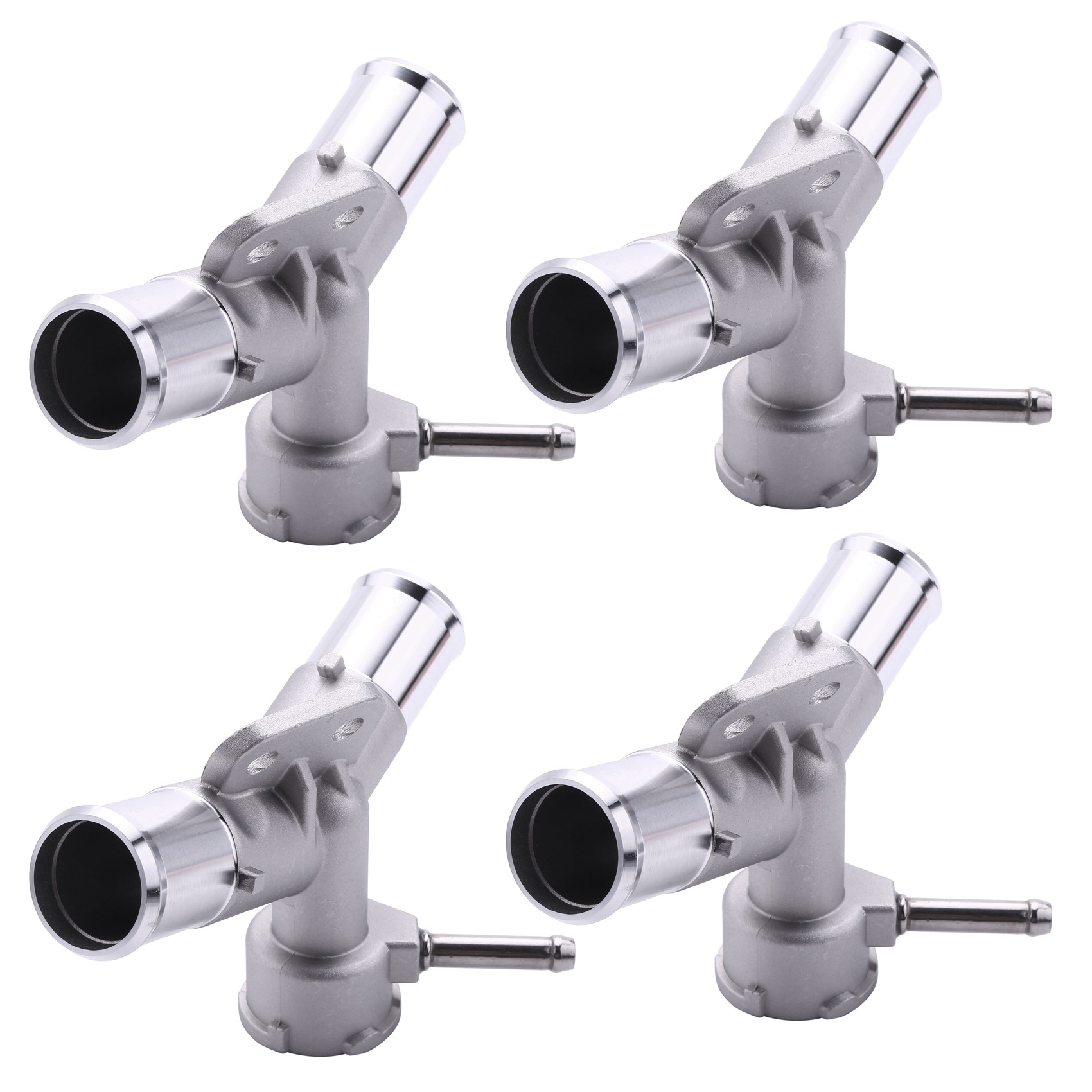 FORIDE 4X Aluminium Engine Radiator Filler Neck Coolant Thermostat Housing Water Pipe for Yaris Belta Vios Vitz
