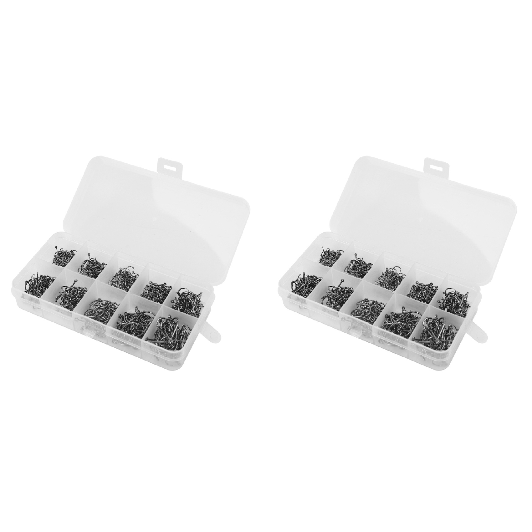 fasdaga 1000Pcs/Set Mixed Size #3~12 High Carbon Steel Carp Fishing Hooks Pack With Hole With Retail Box Jigging Bait