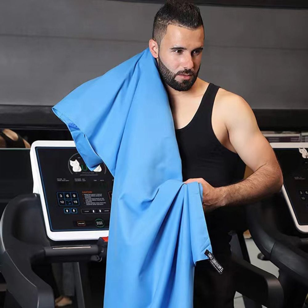80cm*40 double-sided ultra-fine towel fiber microfiber ultra-fine cooling scarf towel quick-drying fiber velvet yoga fitness towel portable camping
