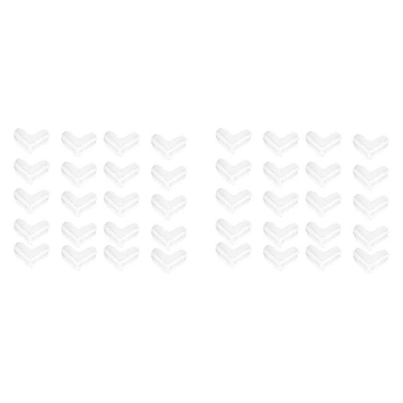 fasdaga 40 Pack Corner Guards Clear Corner Protectors Stop Child Injuries Tables, Furniture & Corners (L-Shaped)