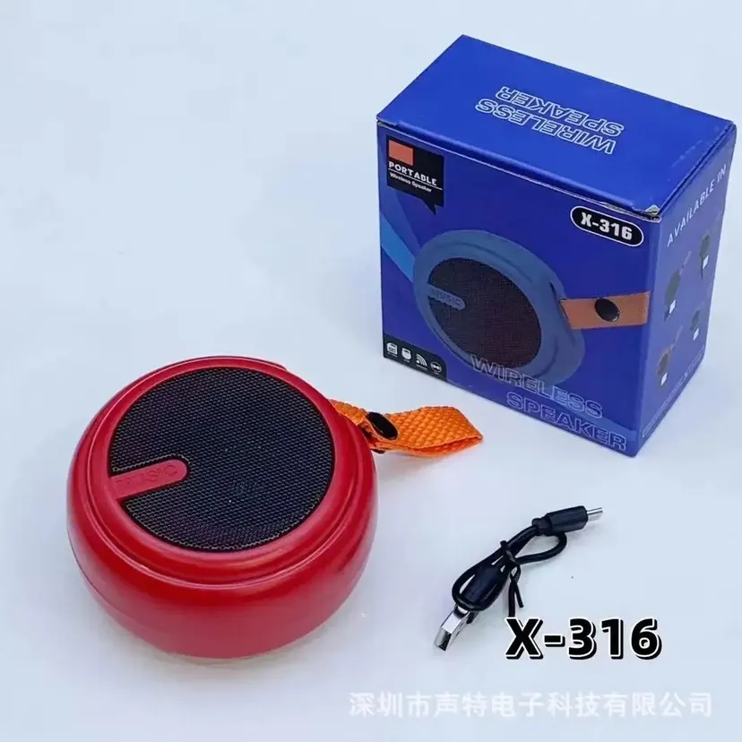 New X-316 Mini Plug-in Card BT Speaker Iron Net Wireless Multi-function Portable Mini Speaker