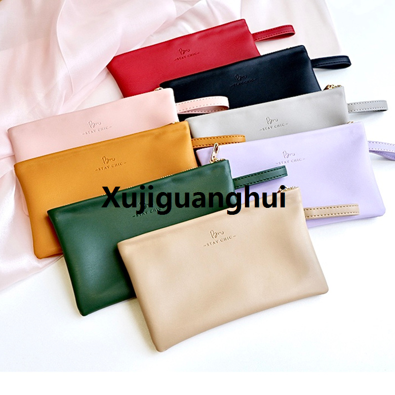 Xujiguanghui PU Leather Small Bag Women's Cosmetic Bag Large Portable MobileBargain price Phone Case Mini Ladies Sundries Lipstick Coin Purse Storage Bag