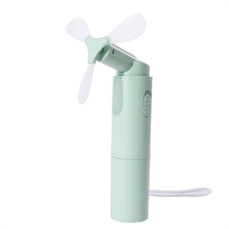 Mini Fan 3000mAh USB Battery Powered 22+ Runtime Small Hand Held Fan Light Green